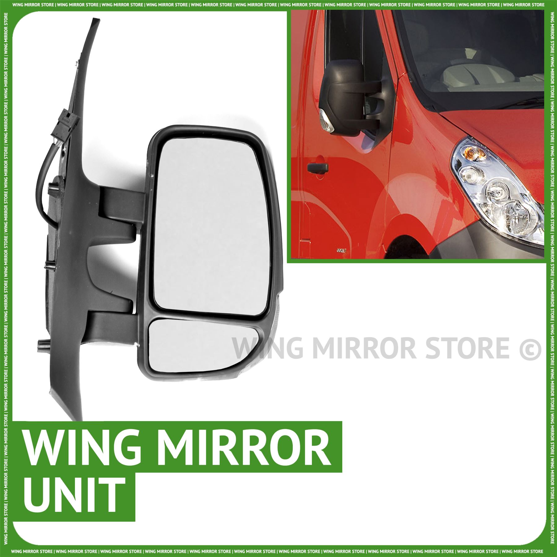 Movano Passenger Side Wing Mirror Door Mirror Unit 2003-2010