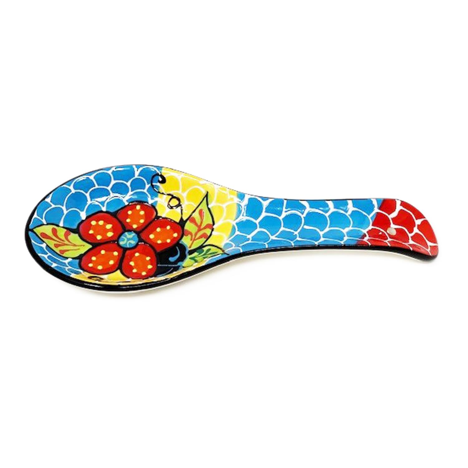 Spanish Spoon Rest Utensil Home Kitchen Dining Décor Tea Bag Holder Serving Tidy - Picture 15 of 17
