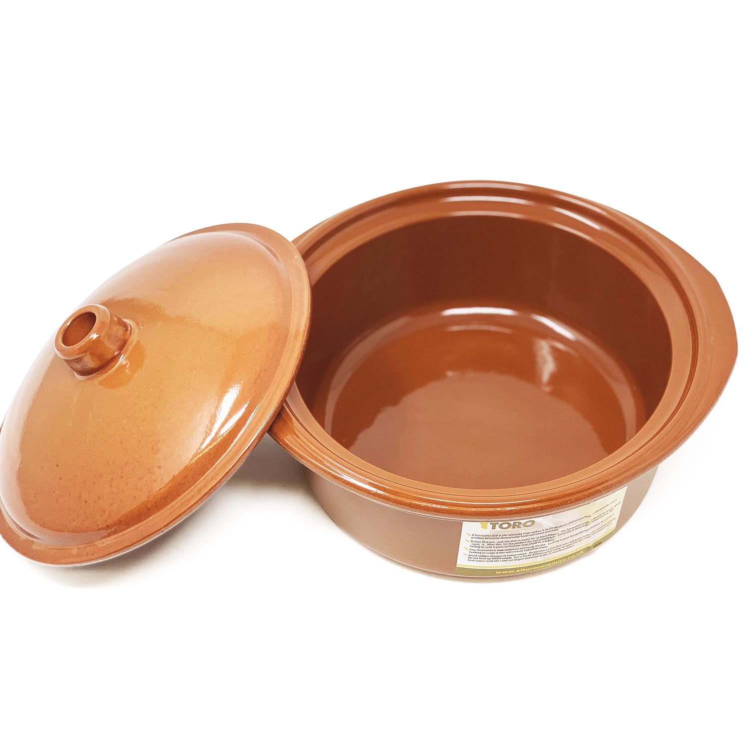 Casserole Dishes w/ Lids Terracotta Brown Kitchen Dining Oven Cooking Dishware - Picture 10 of 13
