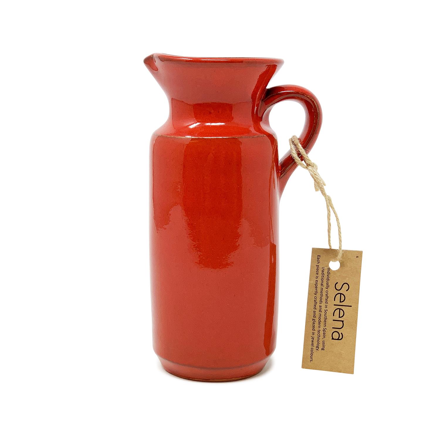 Tall Rustic Pourer Pitcher Bottle Jug Selena Jewel Glazed Flower Vase Home Décor - Picture 8 of 9