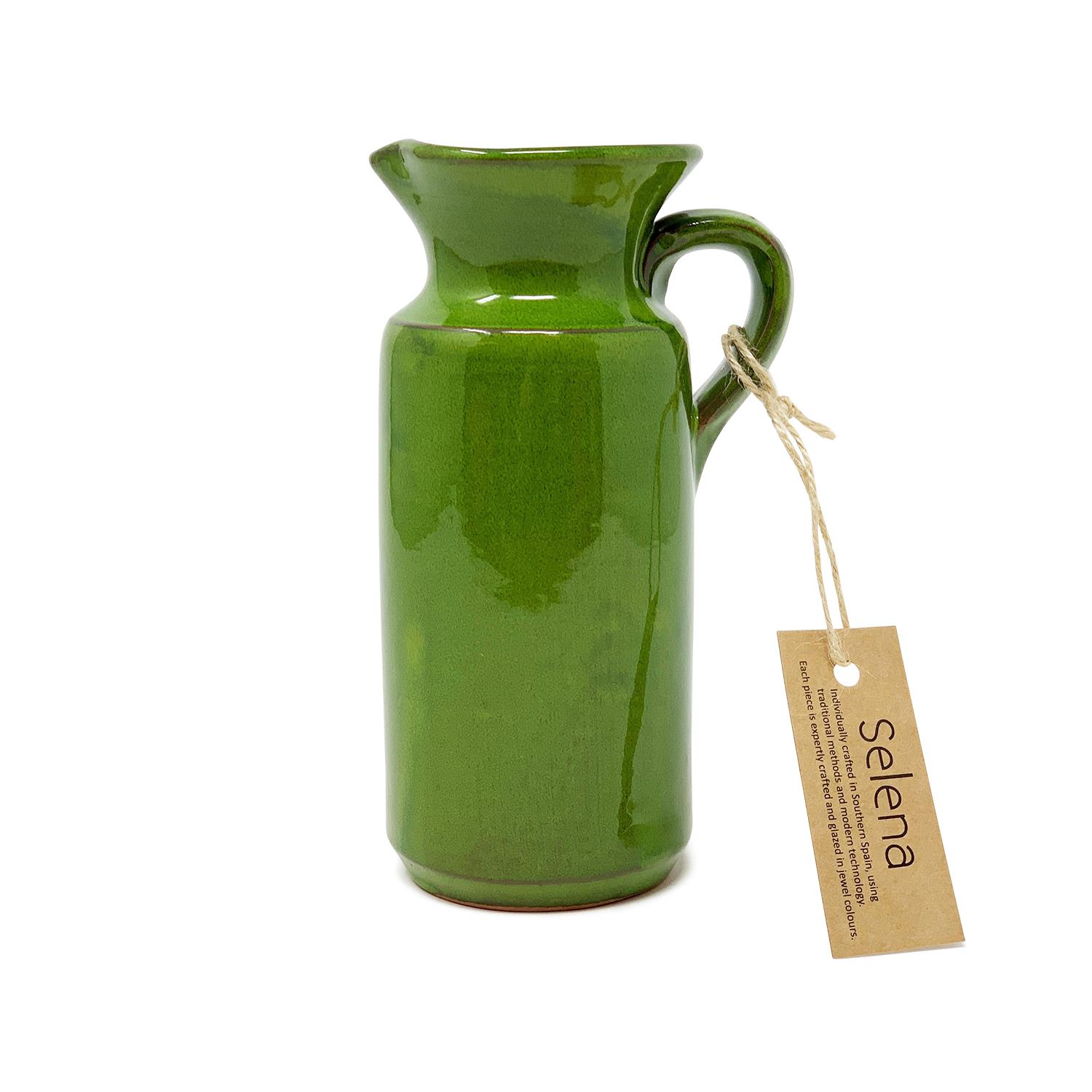 Tall Rustic Pourer Pitcher Bottle Jug Selena Jewel Glazed Flower Vase Home Décor - Picture 5 of 9