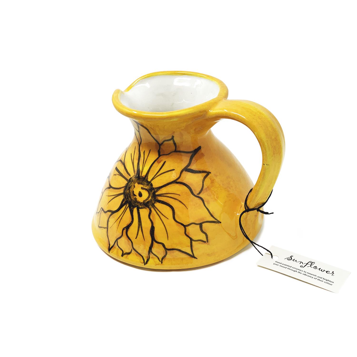 Sunflower Ceramic Flower Vase Jugs Conical Round Bowls Spoon Rest Dishware Décor - Picture 5 of 41