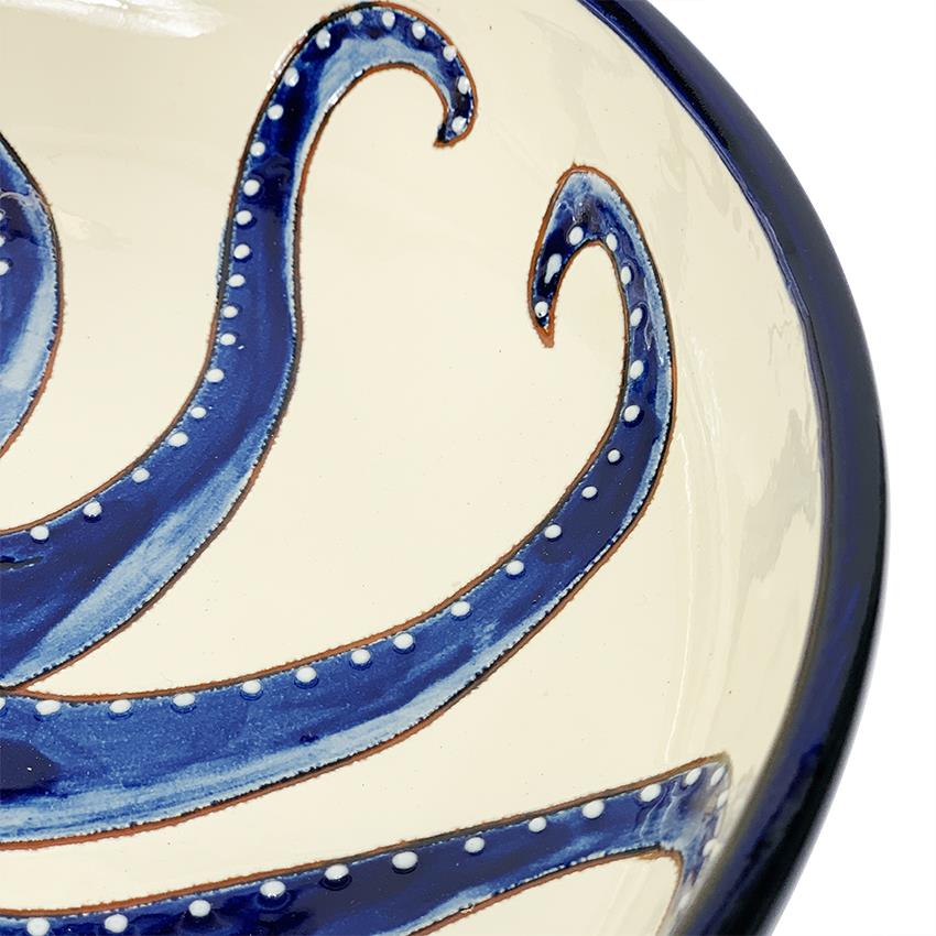 27cm Octopus Serving Bowl Ceramic Kitchen Dining Pasta Fruit Salad Sharing Dish - Picture 14 of 23