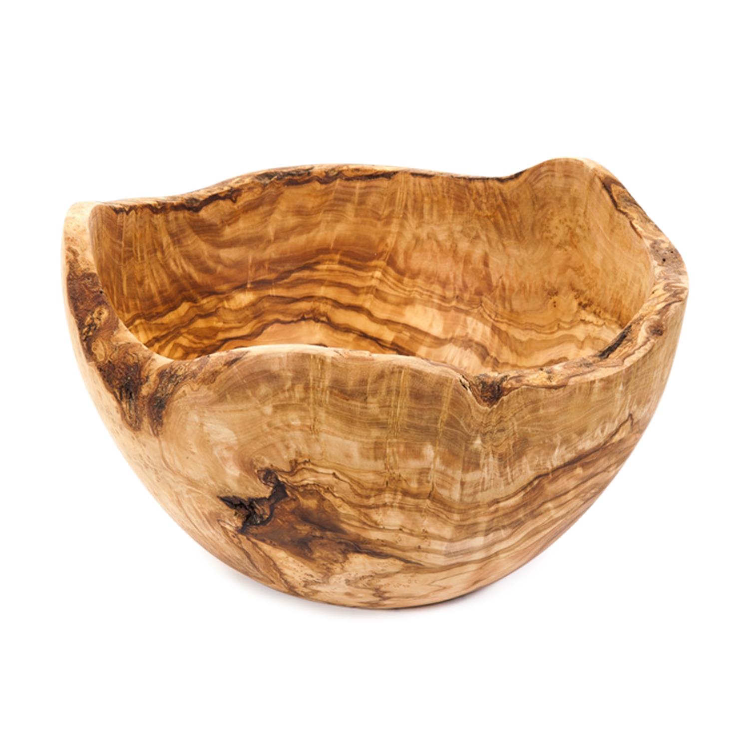 Fluted Pourers Olive Wood Large Bowl Salad Servers Oil Vinegar Drizzlers Pourers - Picture 8 of 26