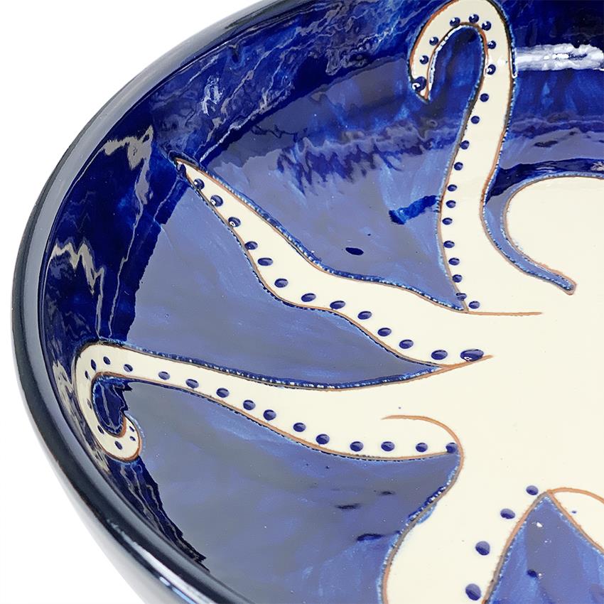27cm Octopus Serving Bowl Ceramic Kitchen Dining Pasta Fruit Salad Sharing Dish - Picture 21 of 23