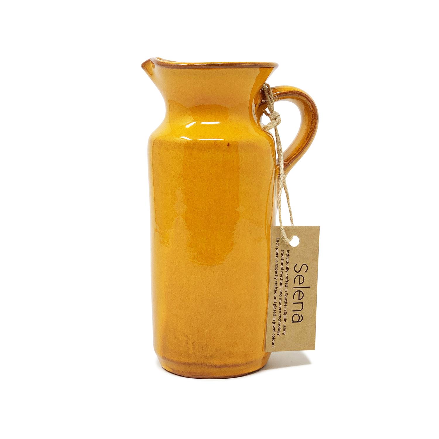 Tall Rustic Pourer Pitcher Bottle Jug Selena Jewel Glazed Flower Vase Home Décor - Picture 7 of 9