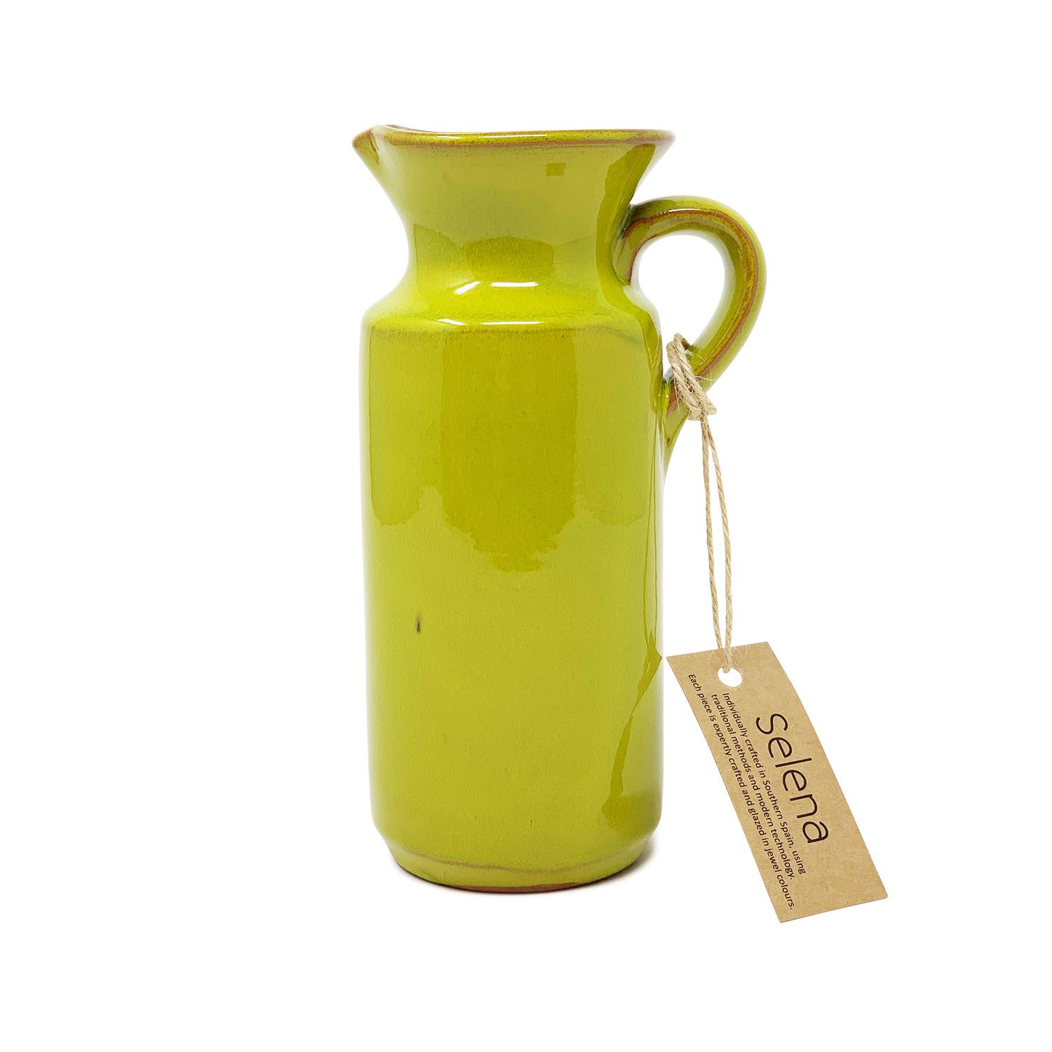 Tall Rustic Pourer Pitcher Bottle Jug Selena Jewel Glazed Flower Vase Home Décor - Picture 6 of 9