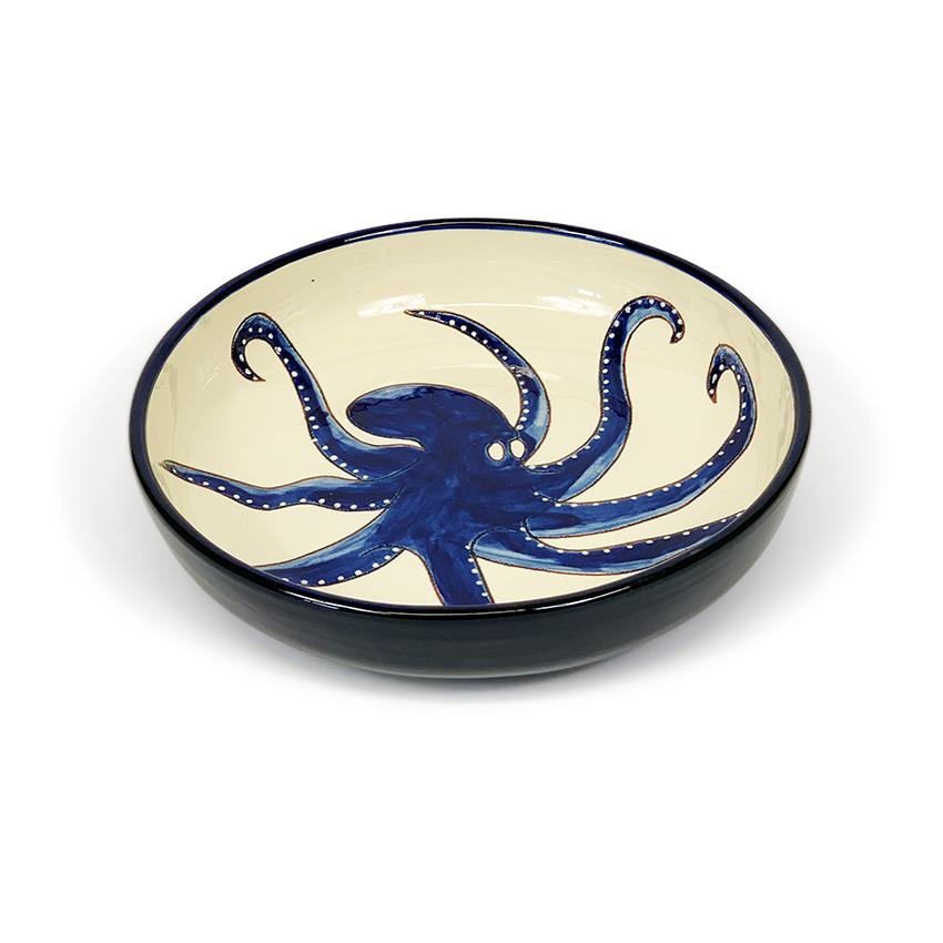 27cm Octopus Serving Bowl Ceramic Kitchen Dining Pasta Fruit Salad Sharing Dish - Picture 16 of 23