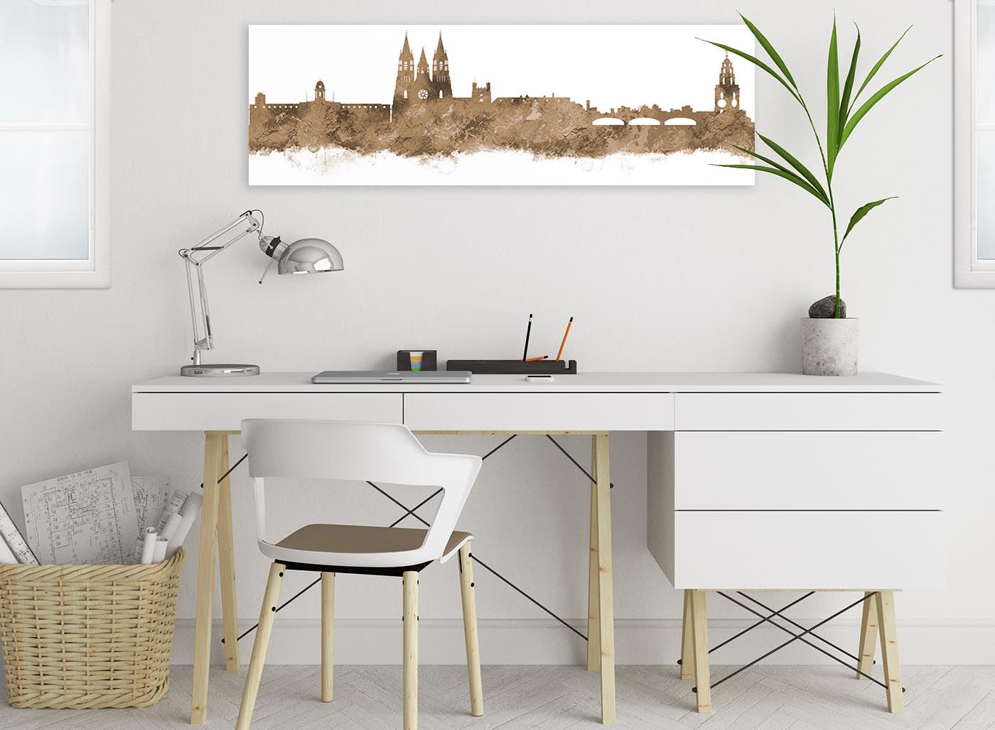 Cork Skyline Canvas Wall Art Print - 17 Colours Available - 94cm wide - Picture 17 of 86