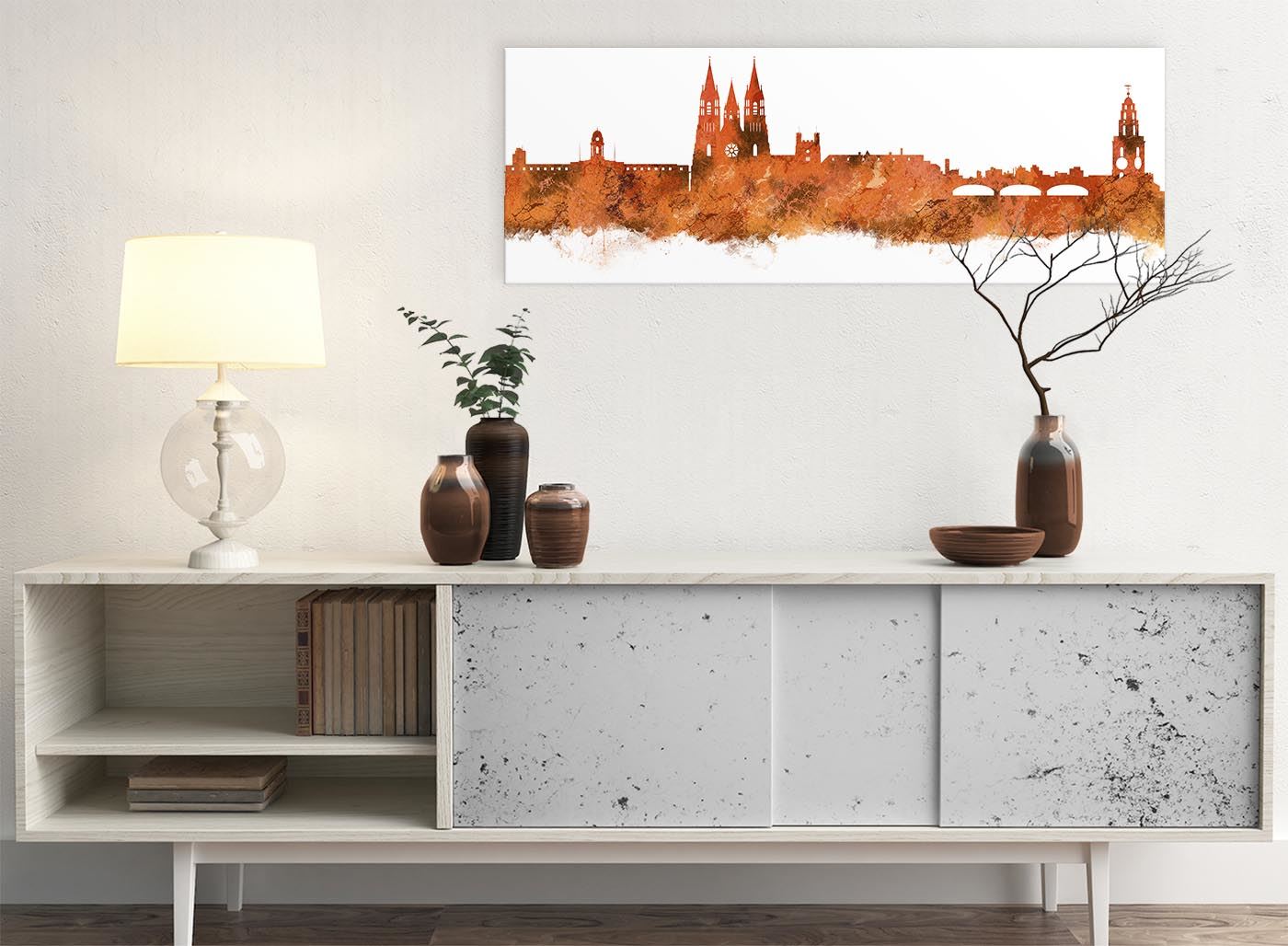 Cork Skyline Canvas Wall Art Print - 17 Colours Available - 94cm wide - Picture 21 of 86