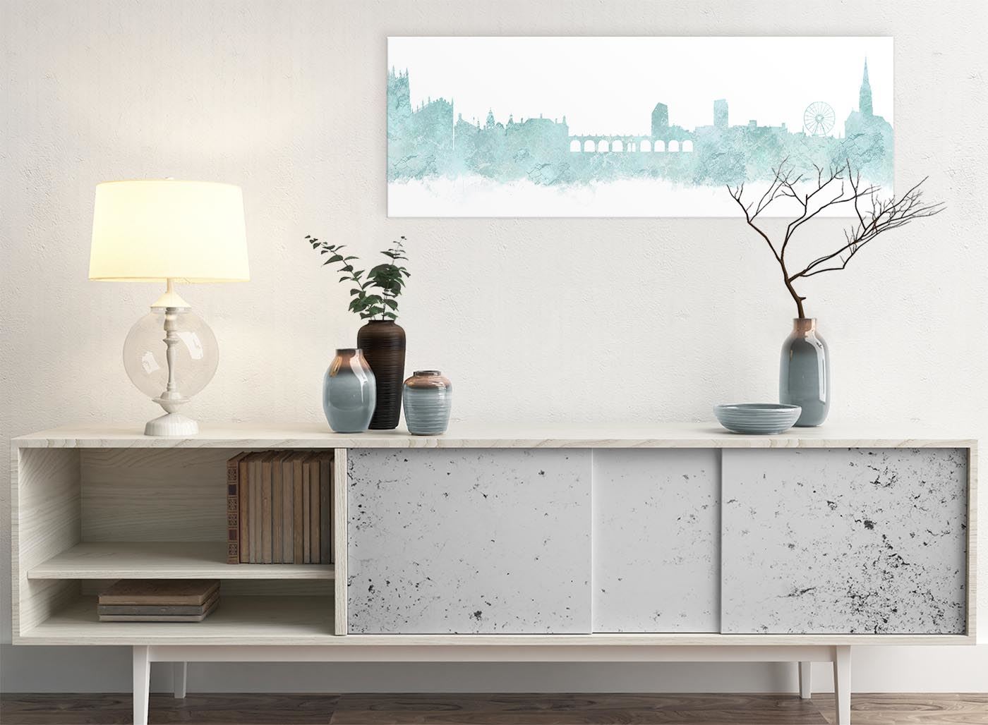 Sheffield Skyline Canvas Wall Art Print - 17 Colours Available - 94cm wide - Picture 30 of 86