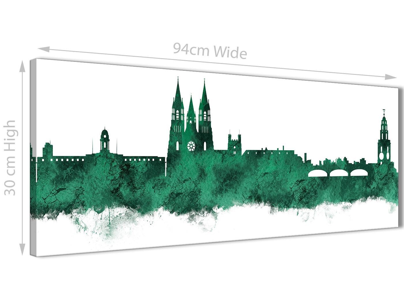Cork Skyline Canvas Wall Art Print - 17 Colours Available - 94cm wide - Picture 35 of 86