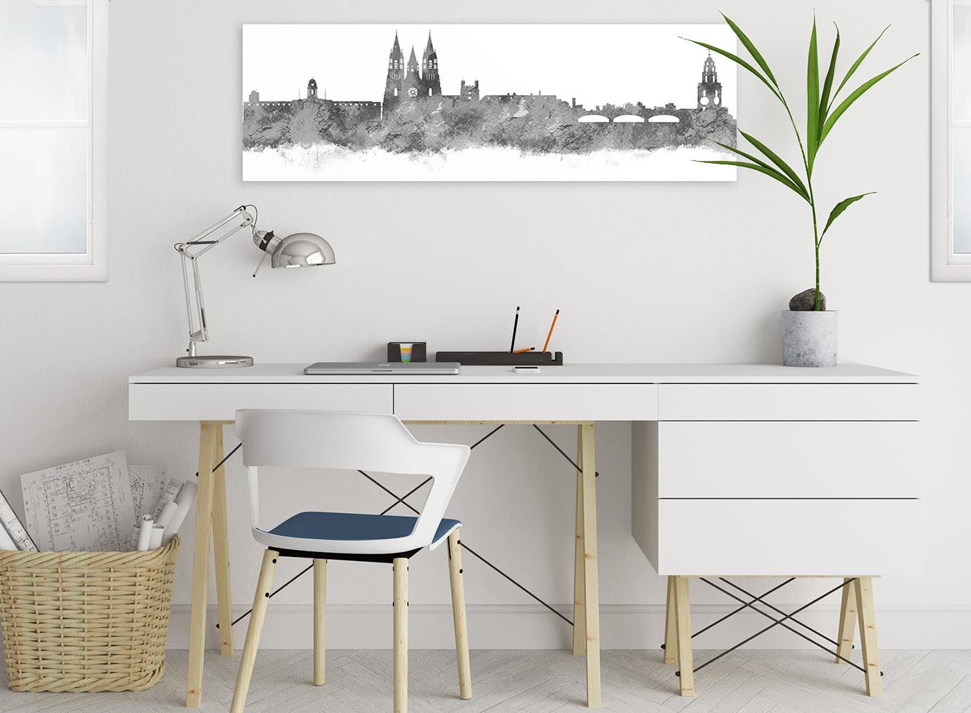 Cork Skyline Canvas Wall Art Print - 17 Colours Available - 94cm wide - Picture 42 of 86
