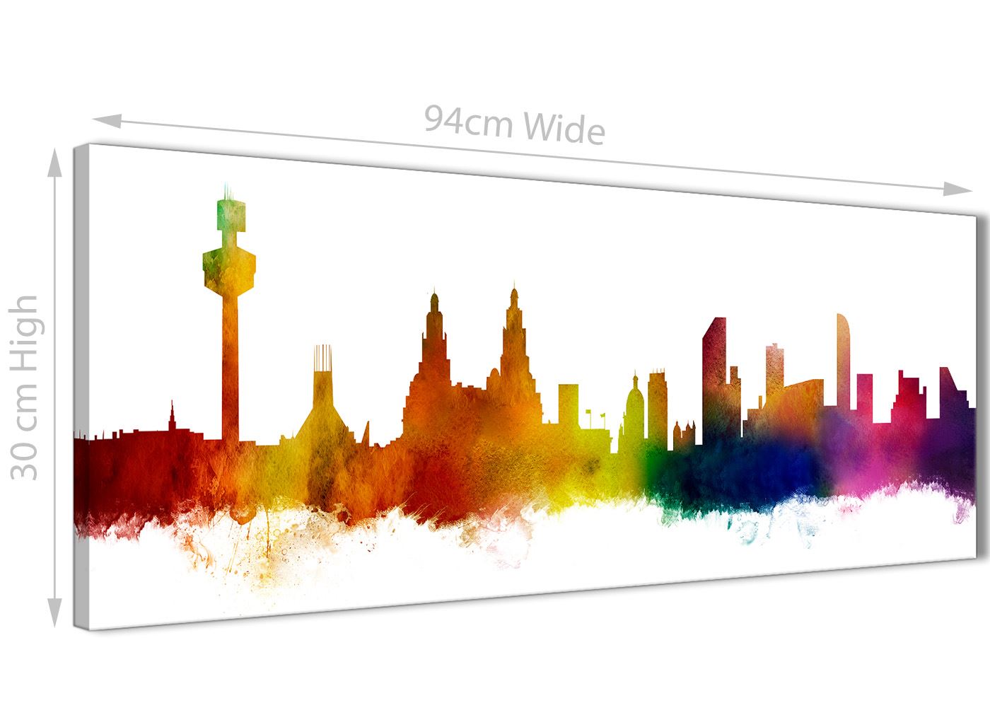 Liverpool Skyline Canvas Wall Art Print 17 Colours Available 94cm