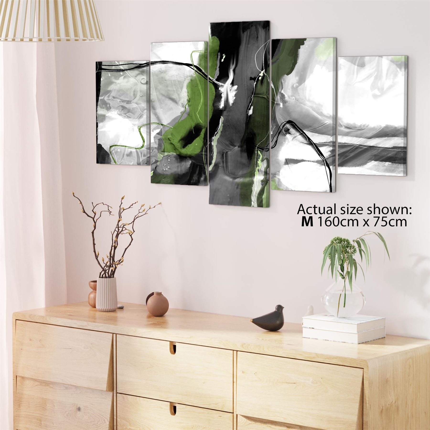 Abstract Lime Green Grey Artwork Framed Art Prints - Picture 51 of 54