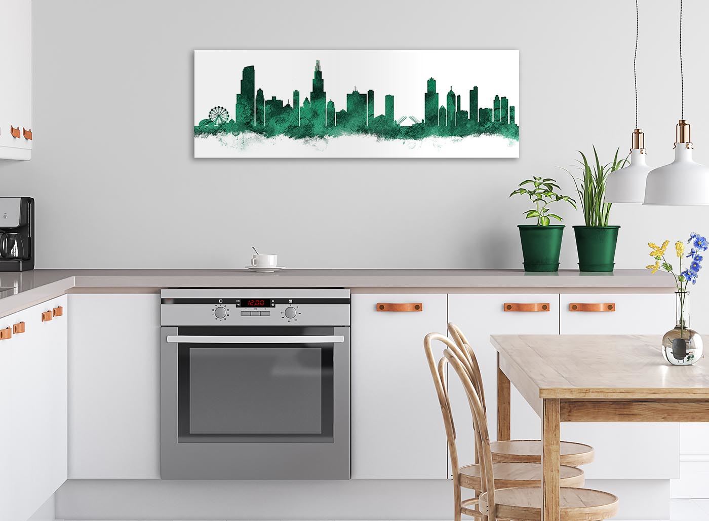 Chicago Skyline Leinwand Wandbild Kunstdruck - 17 Farben verfügbar - 94 cm breit - Bild 41 von 101