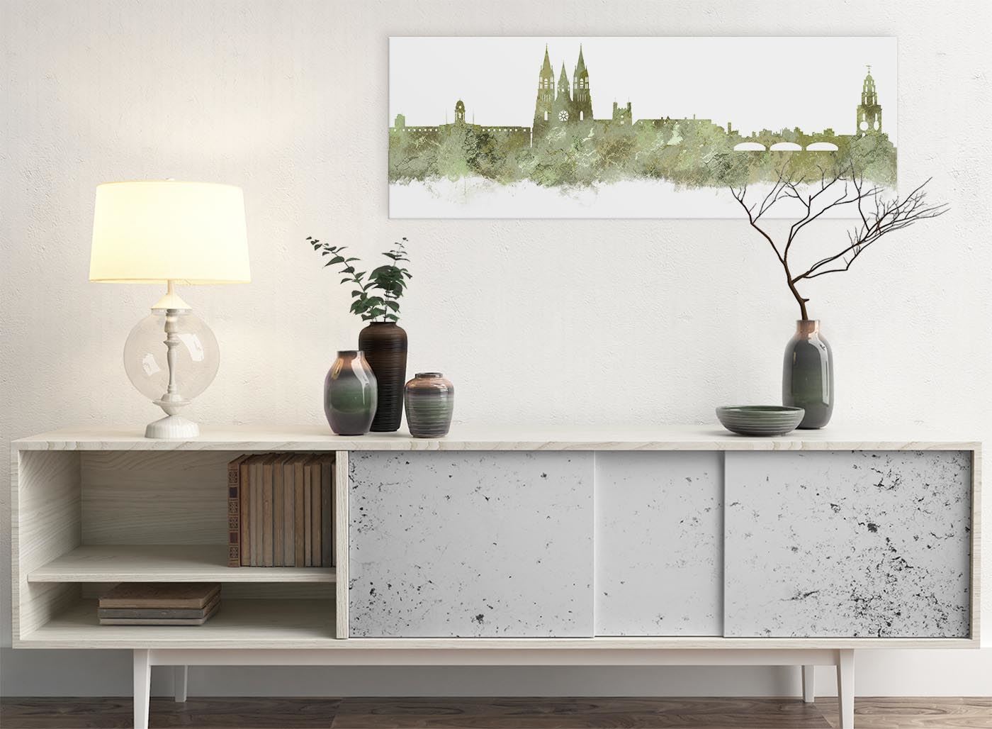 Cork Skyline Canvas Wall Art Print - 17 Colours Available - 94cm wide - Picture 81 of 86
