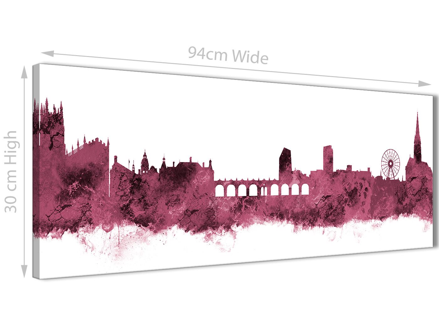 Sheffield Skyline Canvas Wall Art Print - 17 Colours Available - 94cm wide - Picture 64 of 86