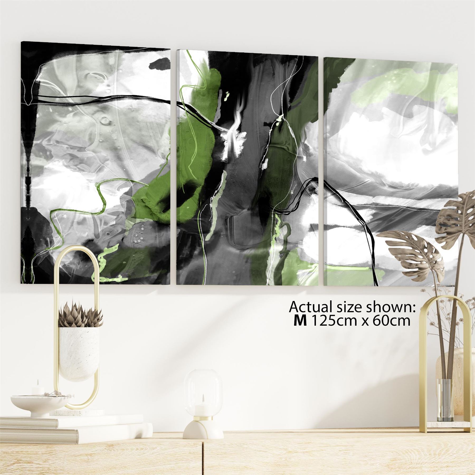 Abstract Lime Green Grey Artwork Framed Art Prints - Picture 38 of 54