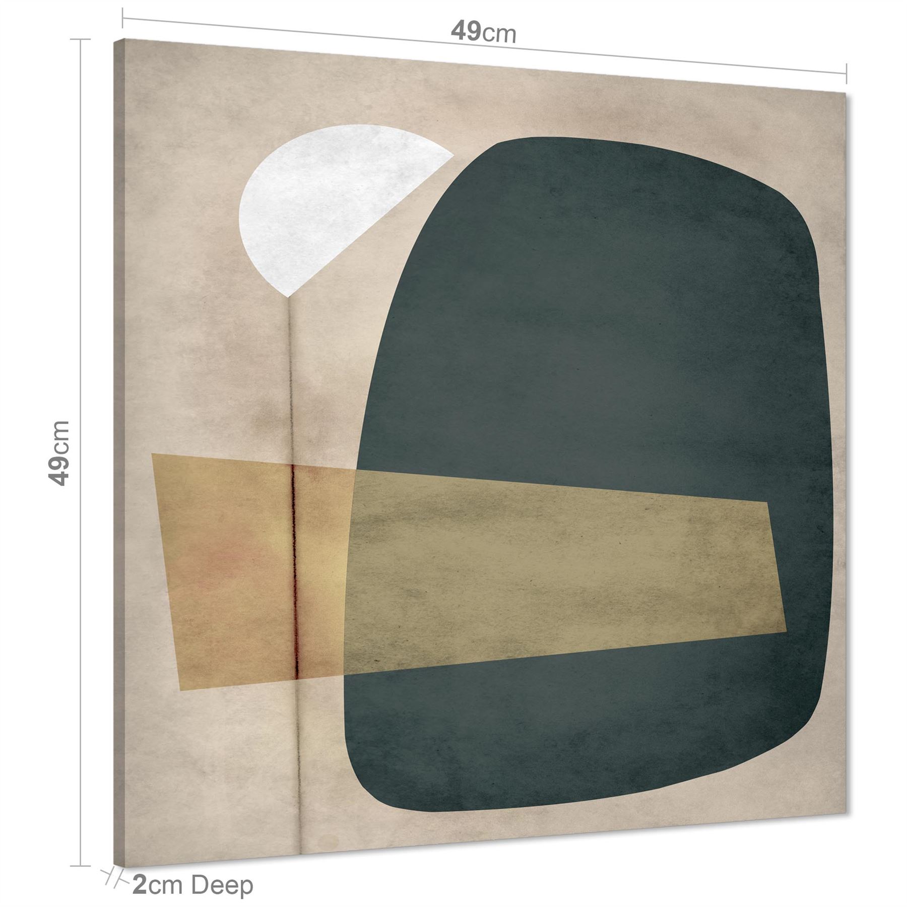 Abstract Beige Green Watercolour Canvas Art Prints - Picture 5 of 55