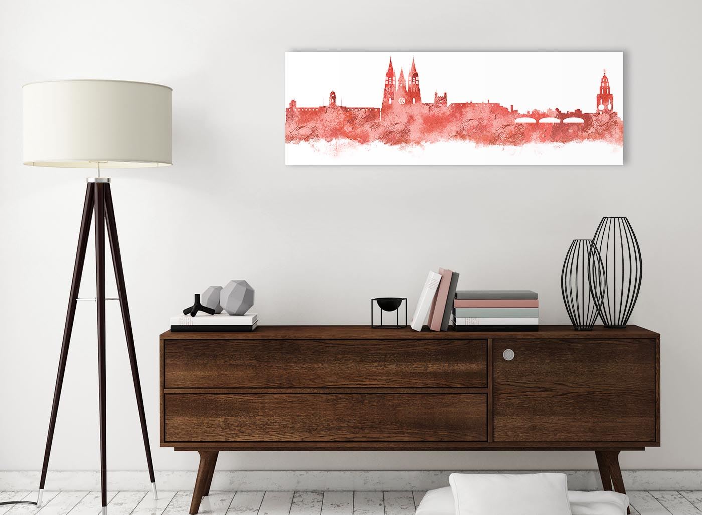 Cork Skyline Canvas Wall Art Print - 17 Colours Available - 94cm wide - Picture 24 of 86