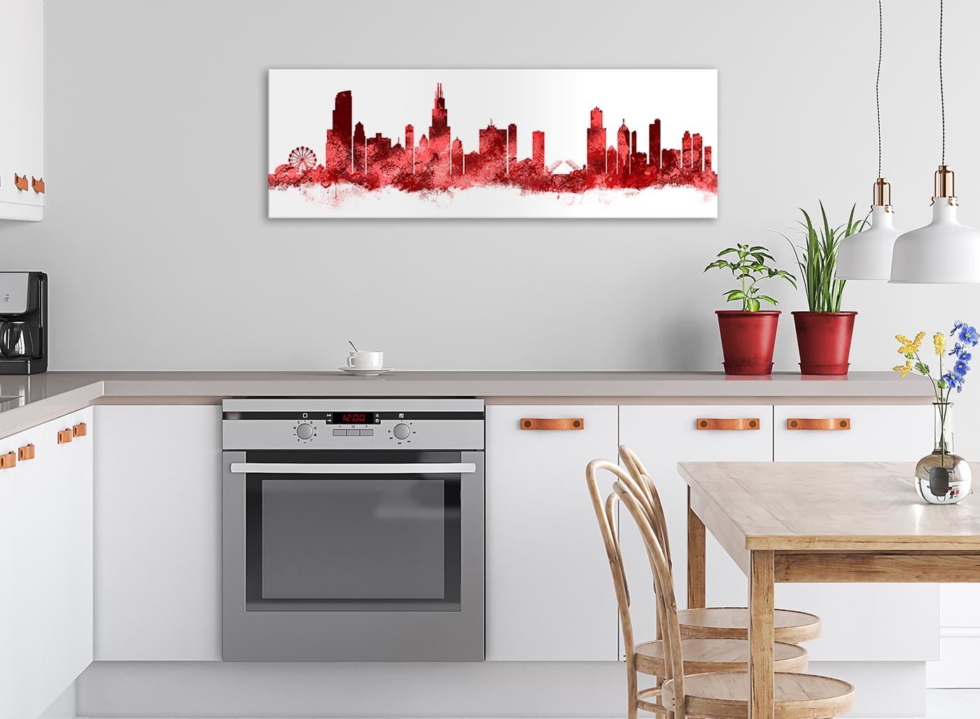 Chicago Skyline Leinwand Wandbild Kunstdruck - 17 Farben verfügbar - 94 cm breit - Bild 89 von 101
