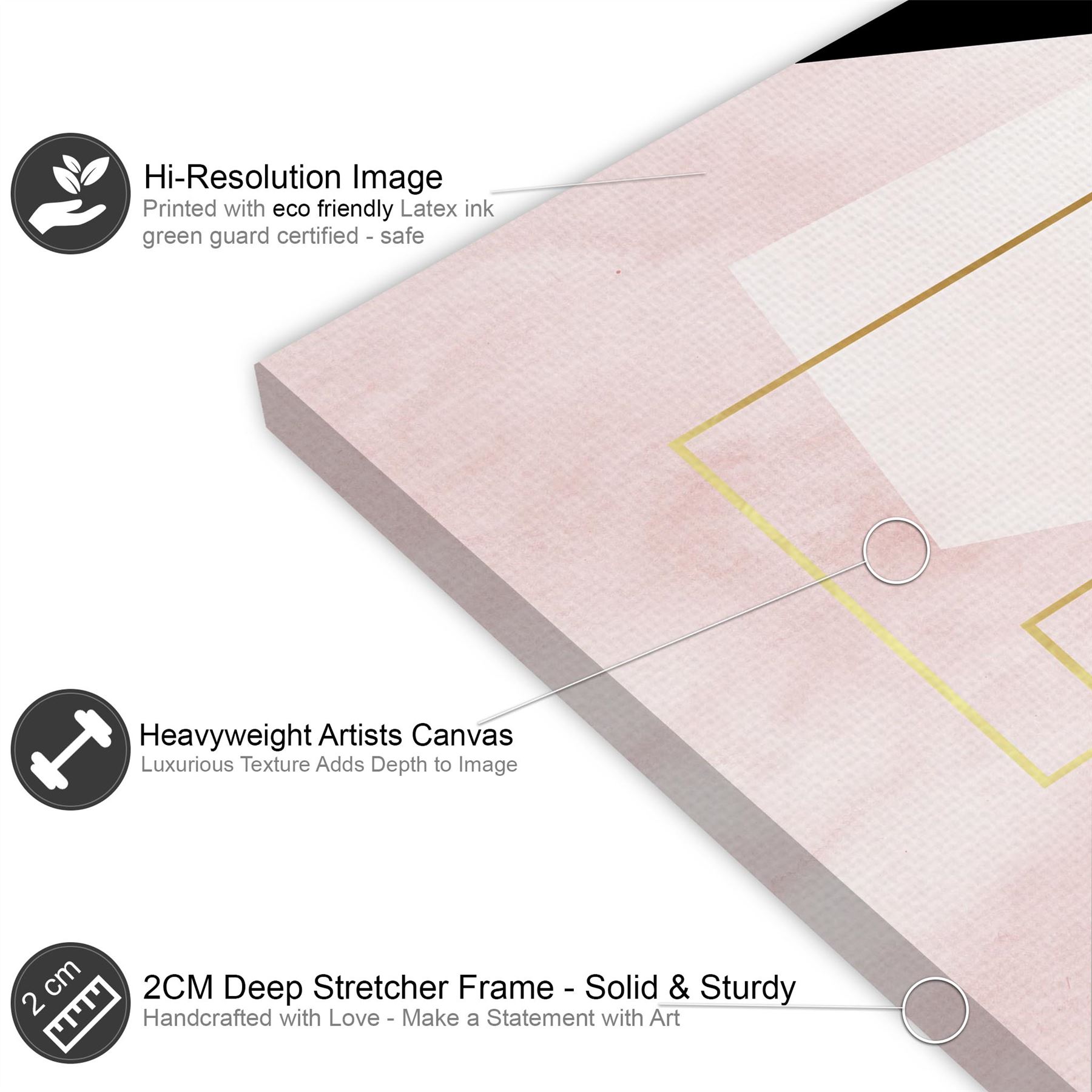 Landscape Canvas Art Prints Pink Black - Picture 36 of 55