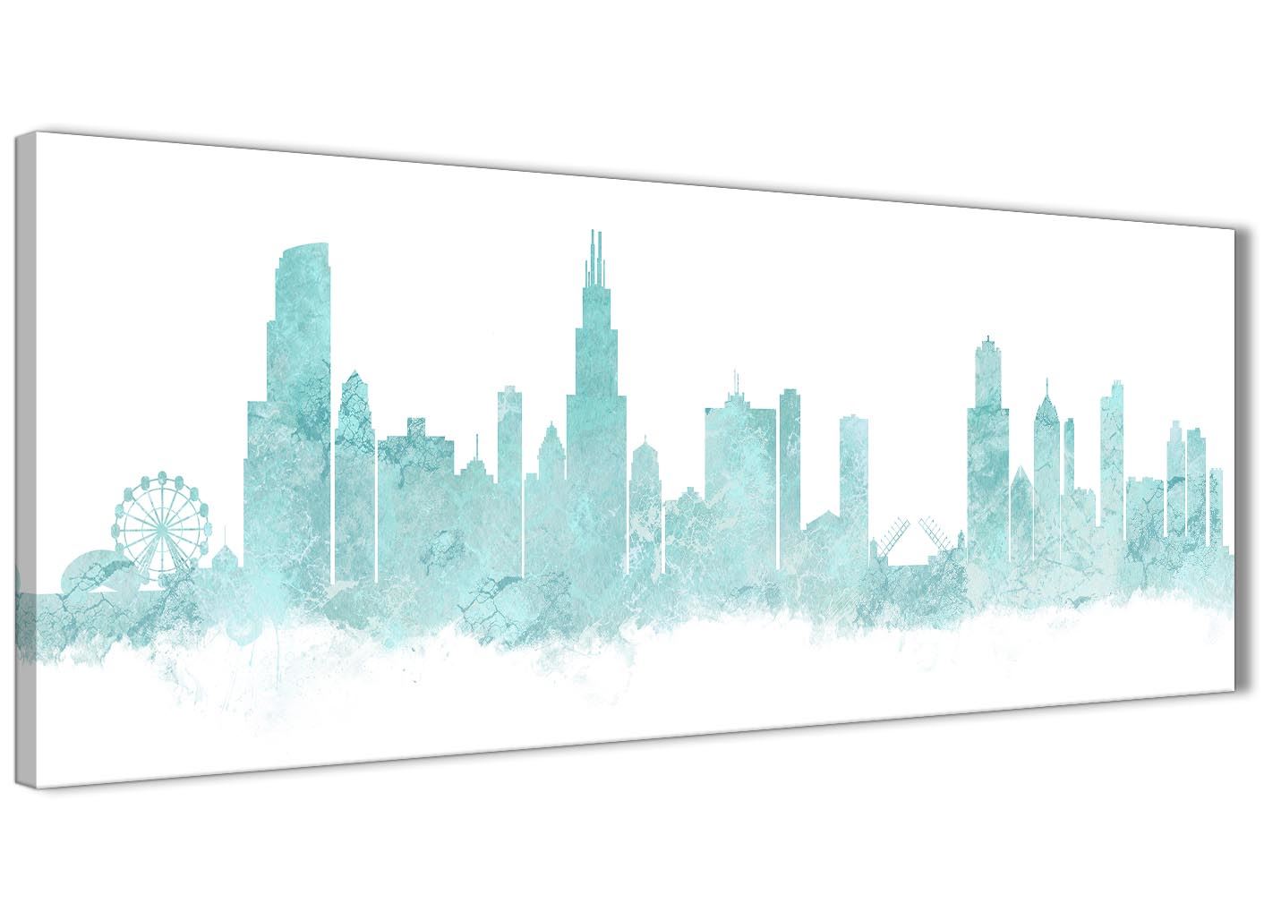 Chicago Skyline Leinwand Wandbild Kunstdruck - 17 Farben verfügbar - 94 cm breit - Bild 30 von 101
