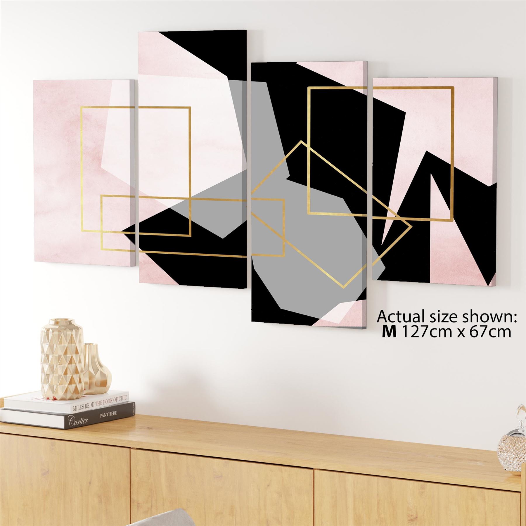 Landscape Canvas Art Prints Pink Black - Picture 45 of 55