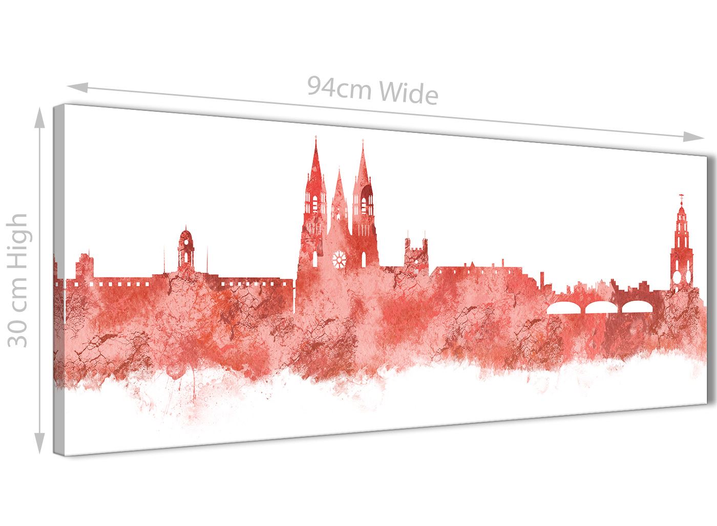 Cork Skyline Canvas Wall Art Print - 17 Colours Available - 94cm wide - Picture 25 of 86