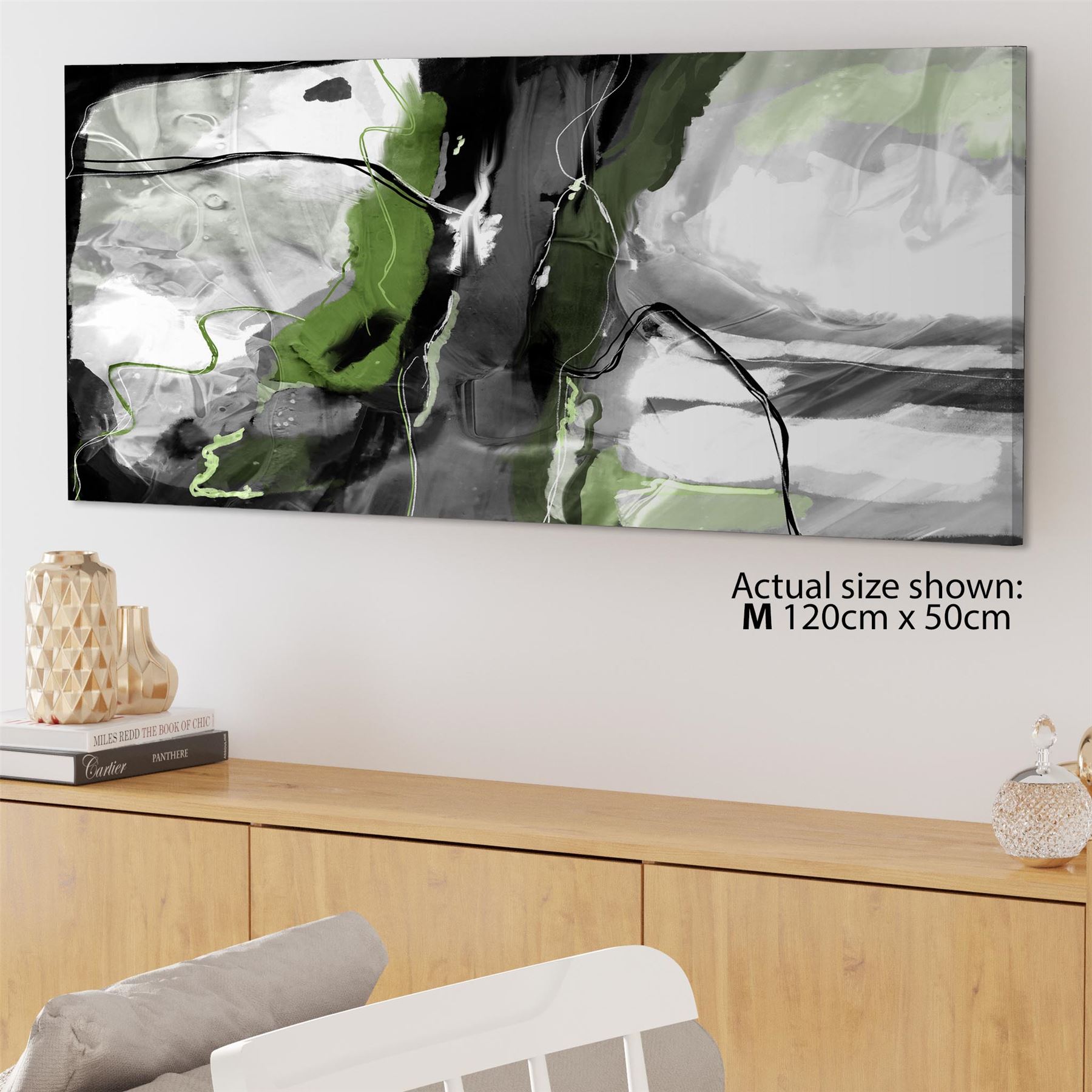 Abstract Lime Green Grey Artwork Framed Art Prints - Picture 33 of 54