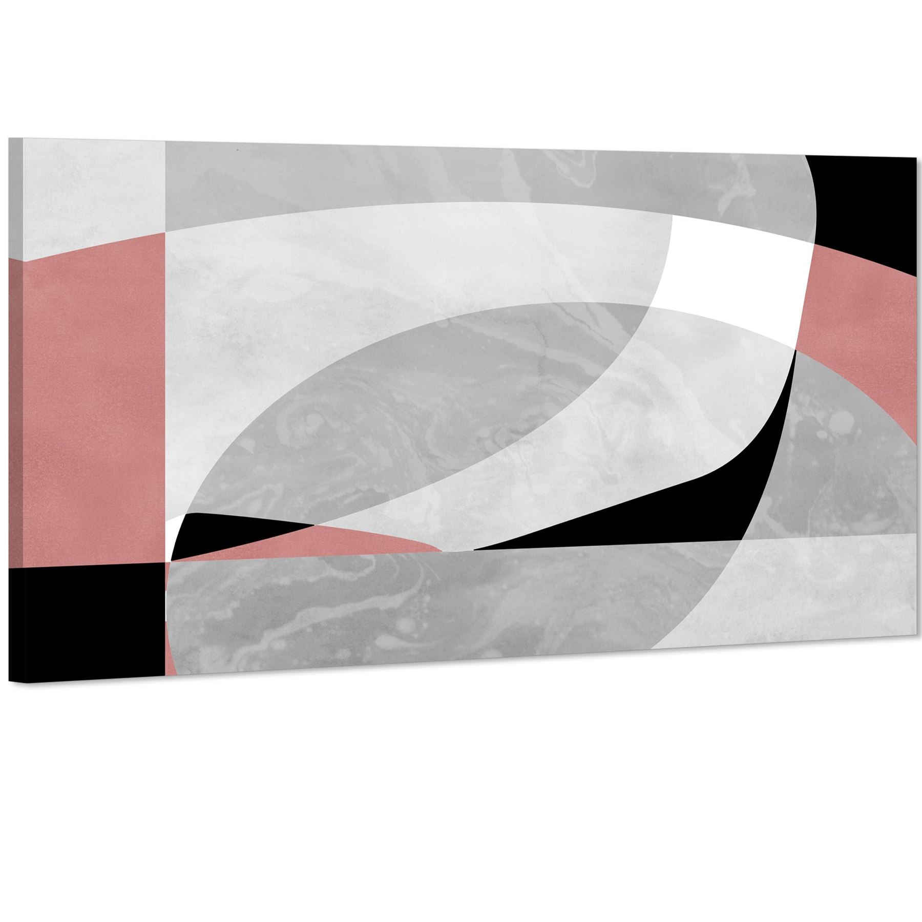 Abstract Pink Grey Watercolour Canvas Wall Art Print - Picture 32 of 55