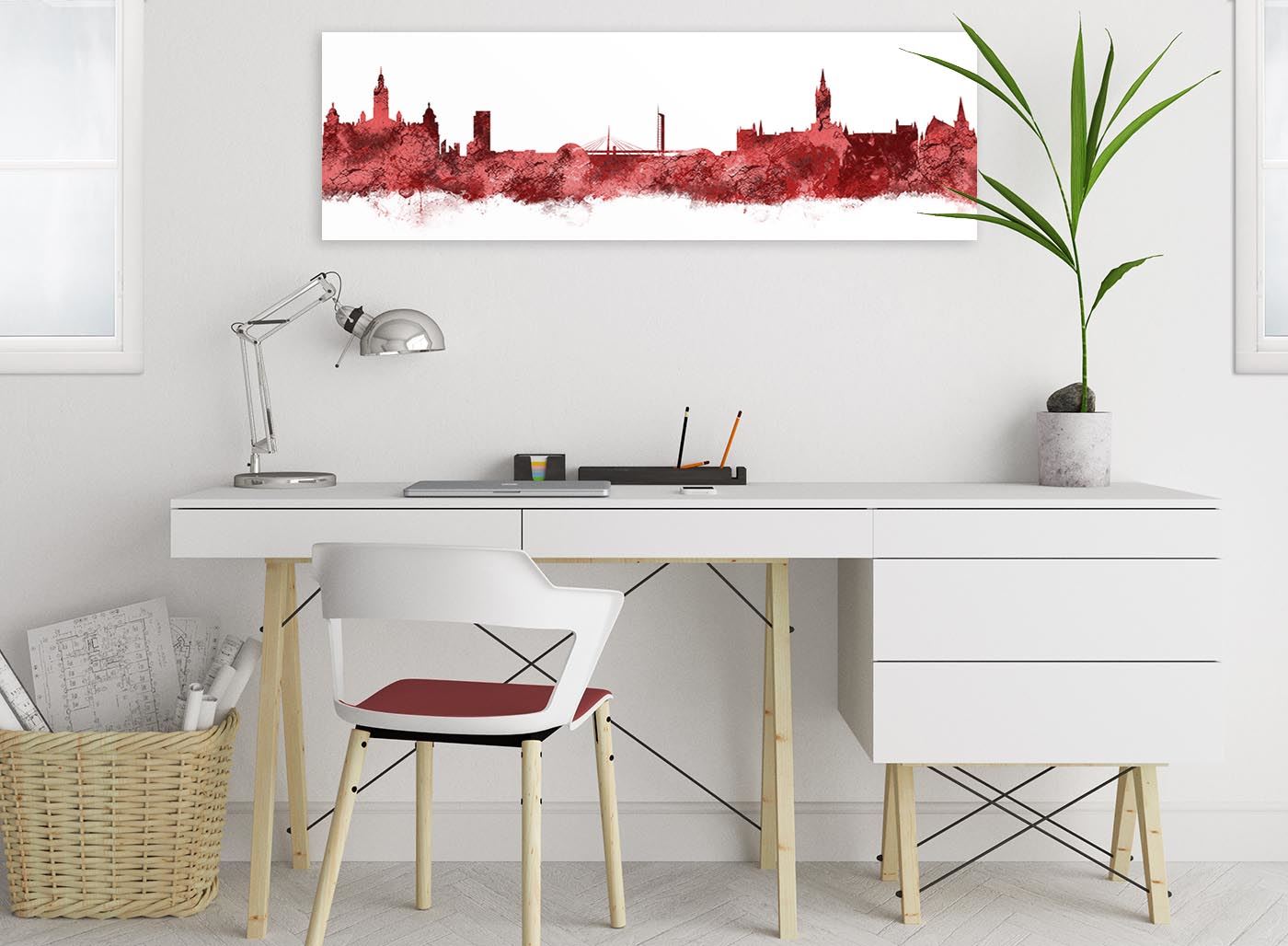 Glasgow Skyline Canvas Wall Art Print - 17 Colours Available - 94cm wide - Picture 76 of 86