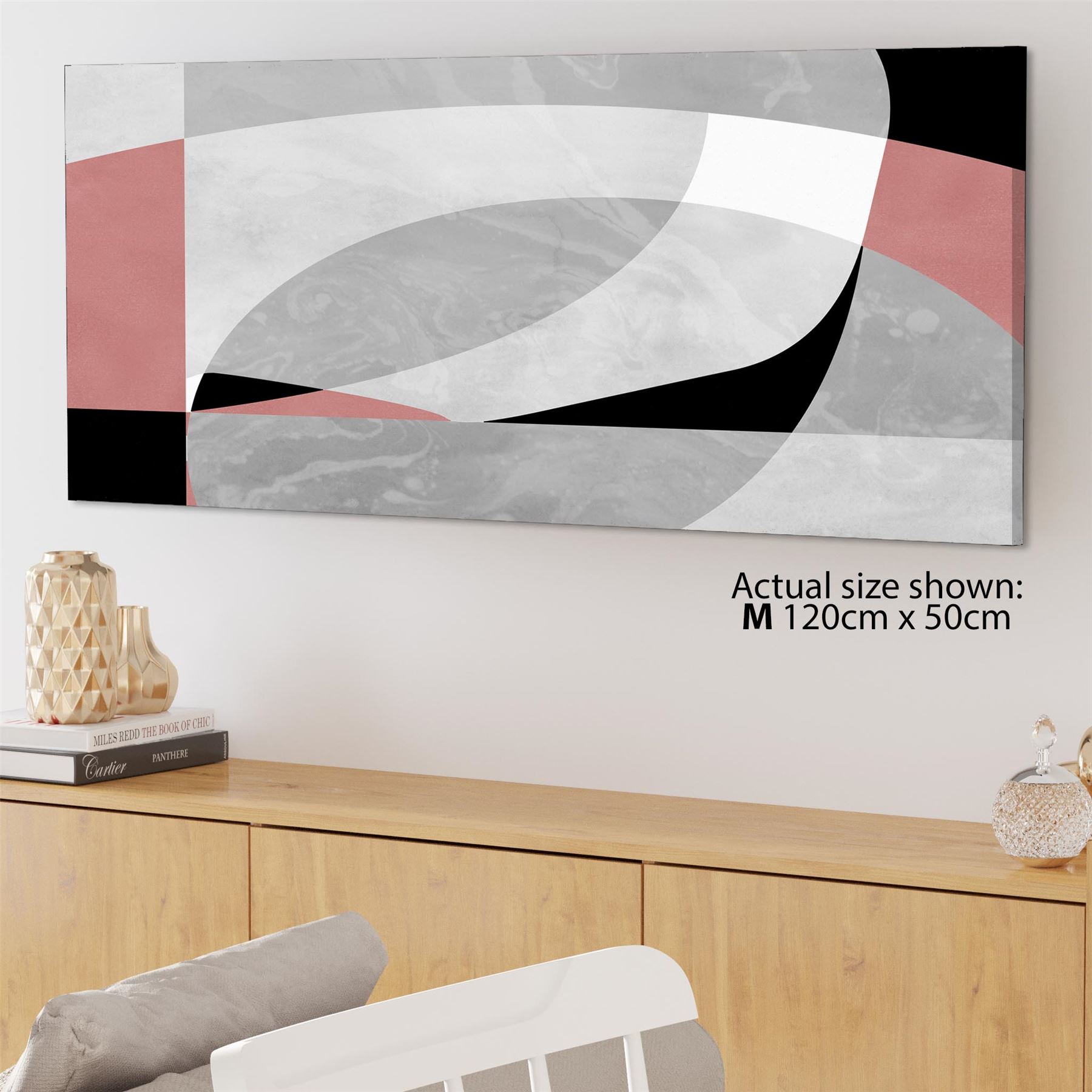 Abstract Pink Grey Watercolour Canvas Wall Art Print - Picture 33 of 55
