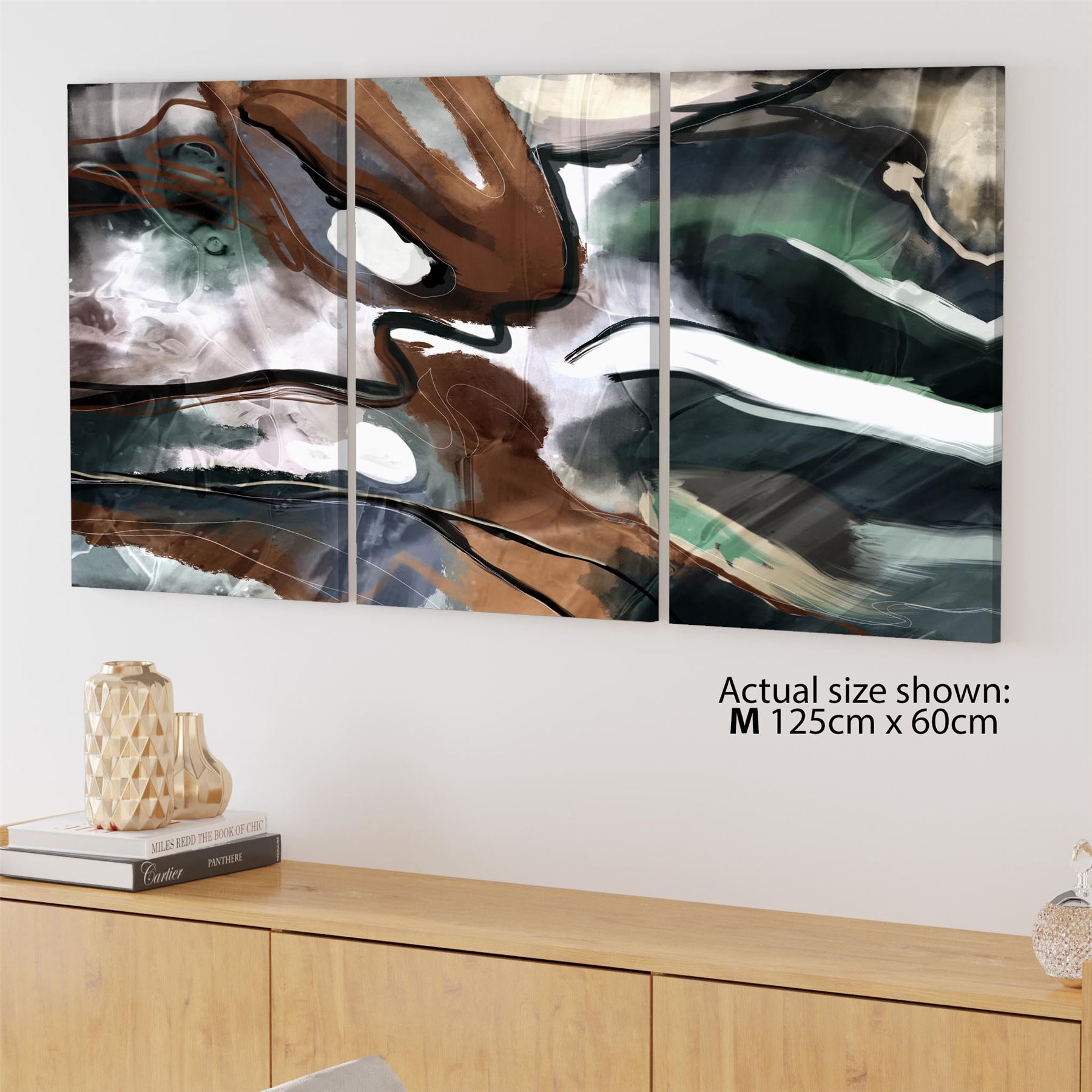 Abstract Brown Green Graphic Framed Art Prints - Picture 38 of 55