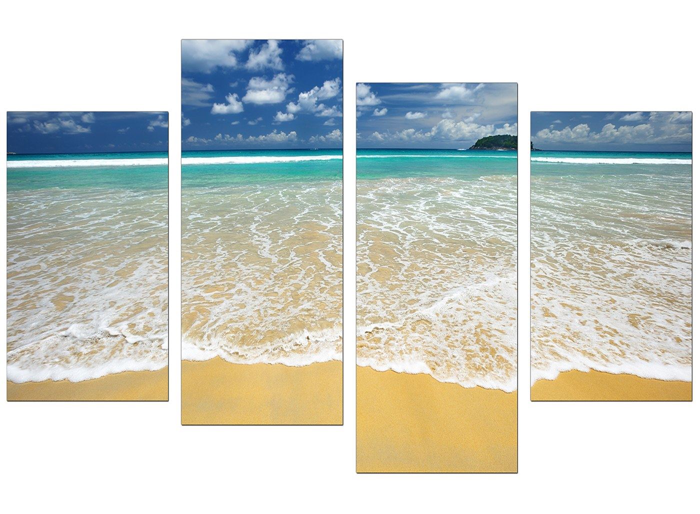 Extra Large Blue Canvas Wall Art Pictures Set XL 130cm Beach Sea 4043