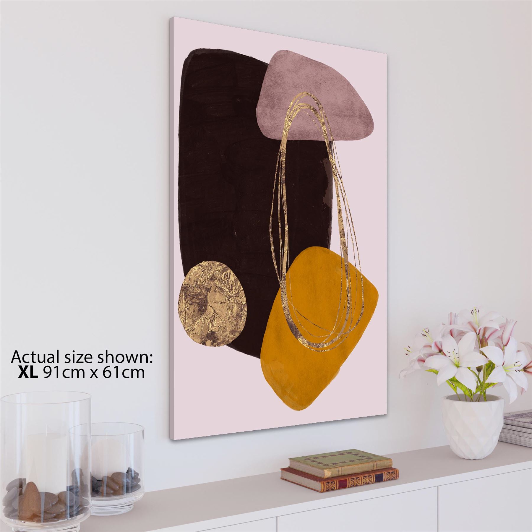 Abstract Pink Brown Graphic Framed Art Prints - Picture 28 of 54