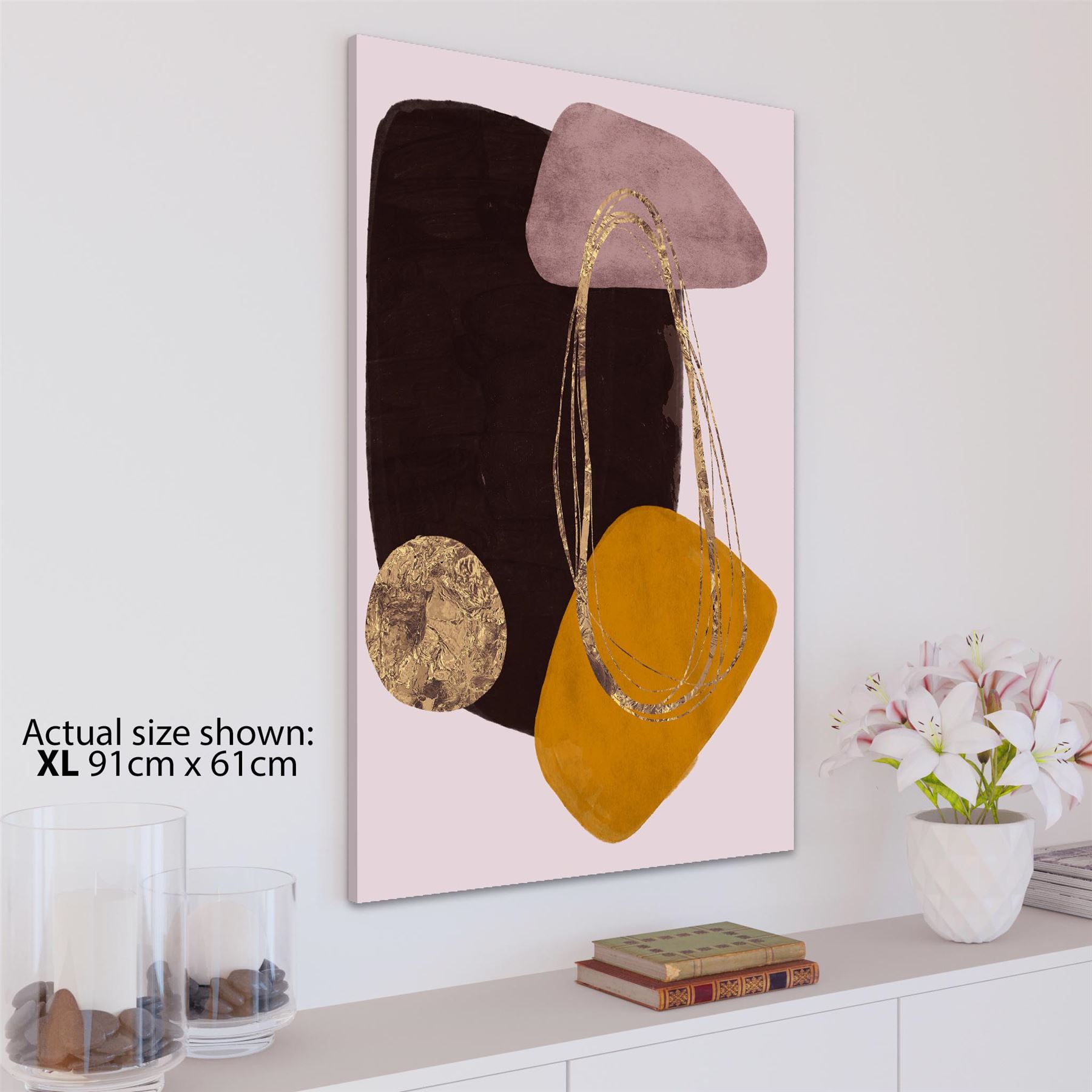Abstract Pink Brown Graphic Framed Art Prints - Picture 16 of 54