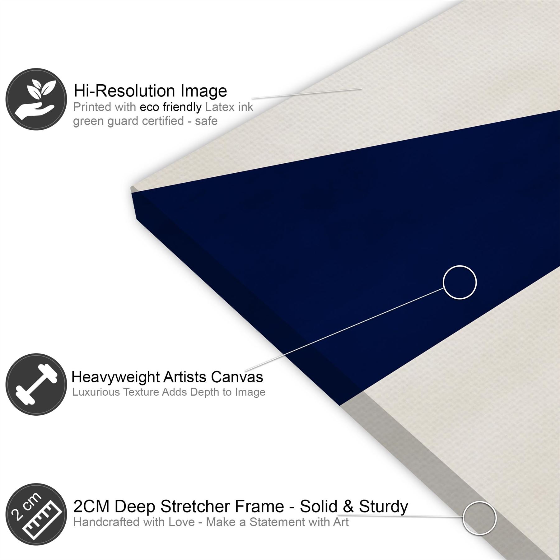 Abstrakte gelb blau Kunstwerk Leinwand Kunst Bilder - Bild 19 von 55