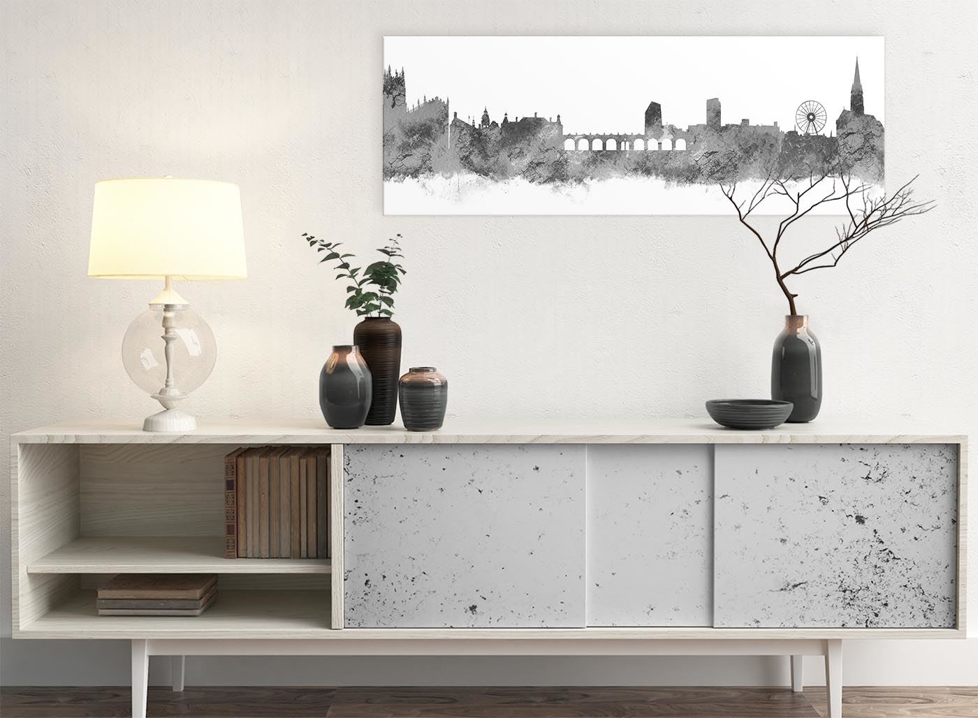 Sheffield Skyline Canvas Wall Art Print - 17 Colours Available - 94cm wide - Picture 40 of 86