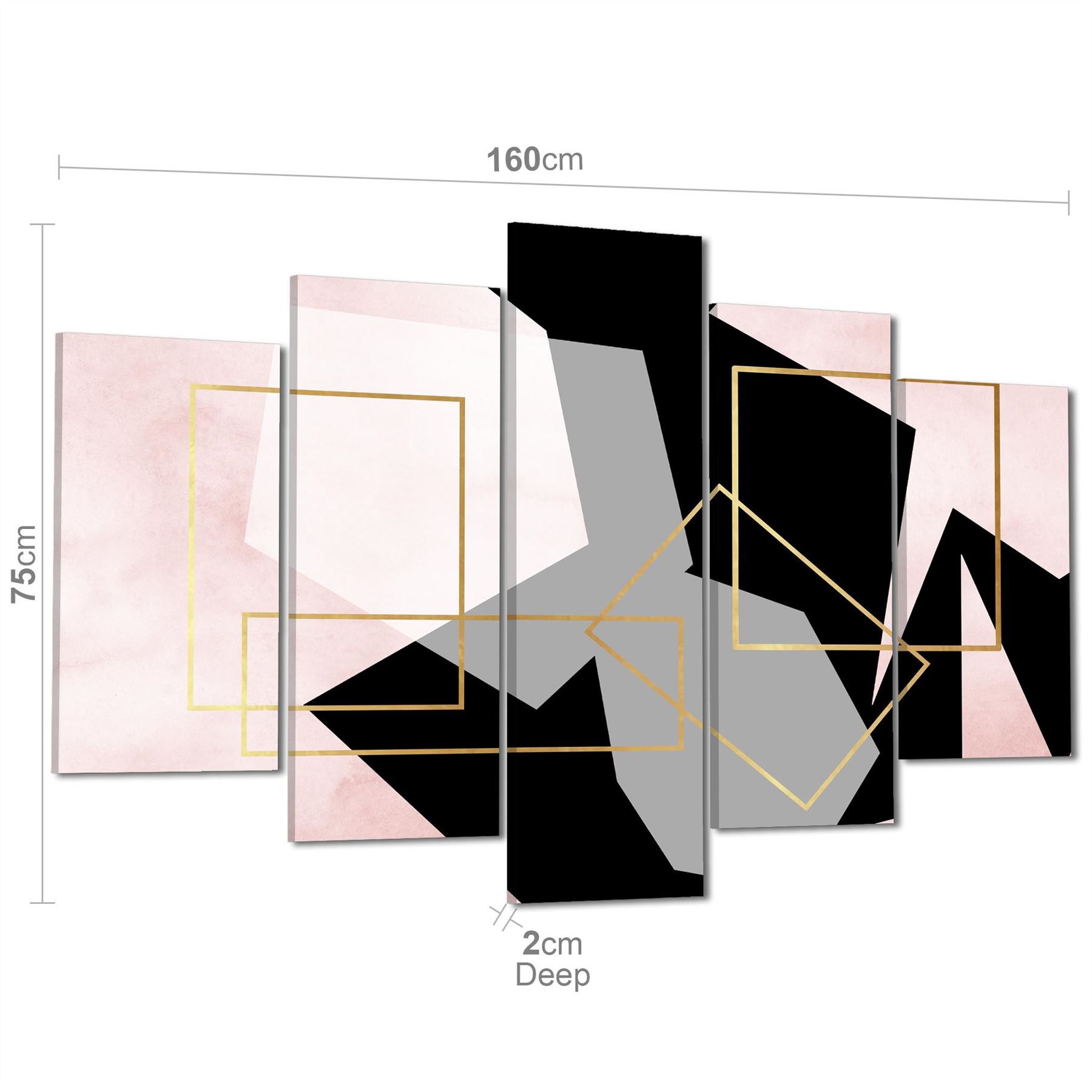 Landscape Canvas Art Prints Pink Black - Picture 53 of 55