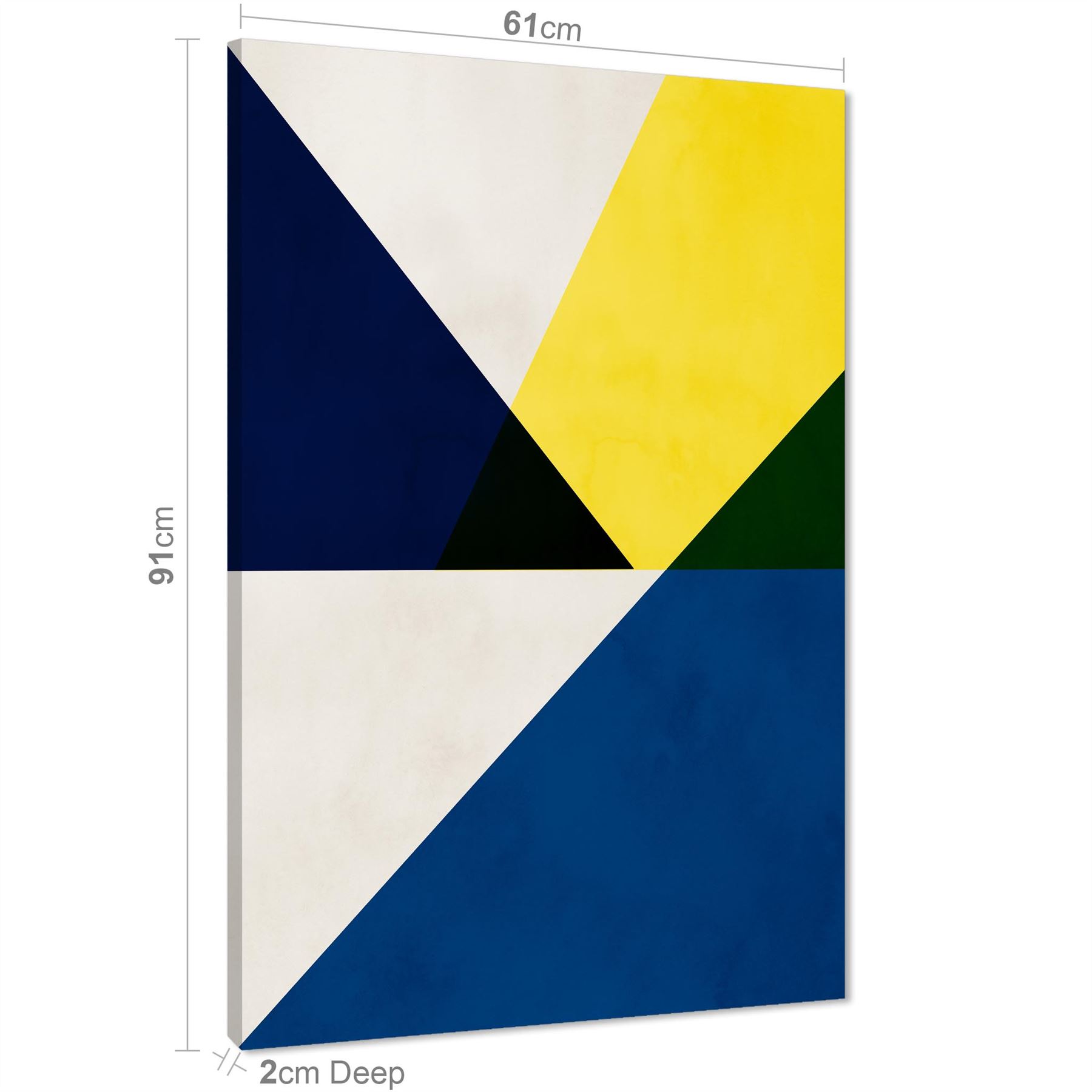 Abstrakte gelb blau Kunstwerk Leinwand Kunst Bilder - Bild 29 von 55