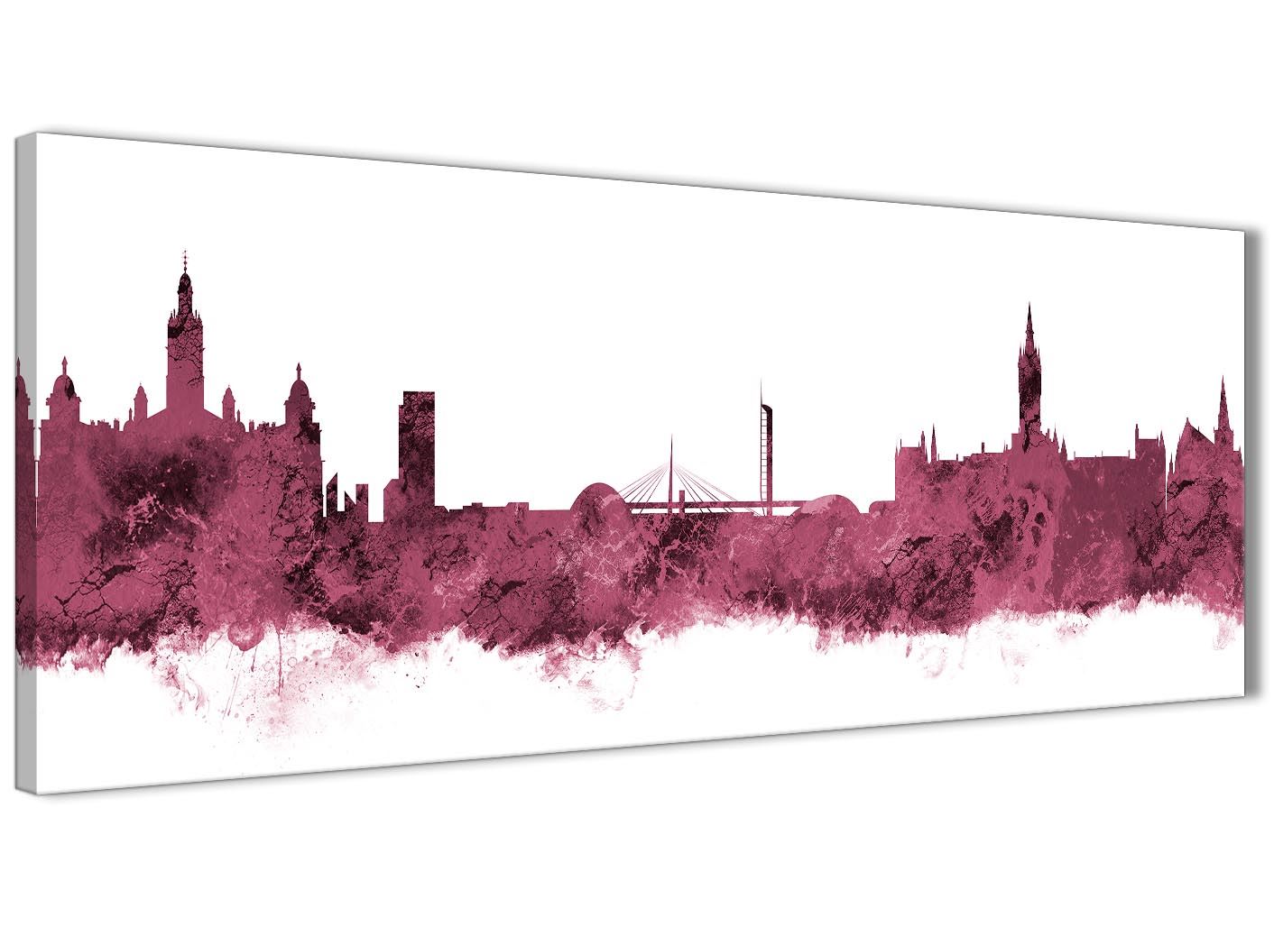 Glasgow Skyline Canvas Wall Art Print - 17 Colours Available - 94cm wide - Picture 62 of 86