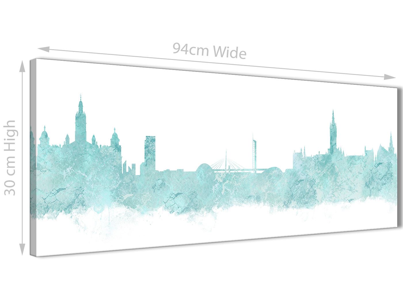 Glasgow Skyline Canvas Wall Art Print - 17 Colours Available - 94cm wide - Picture 29 of 86