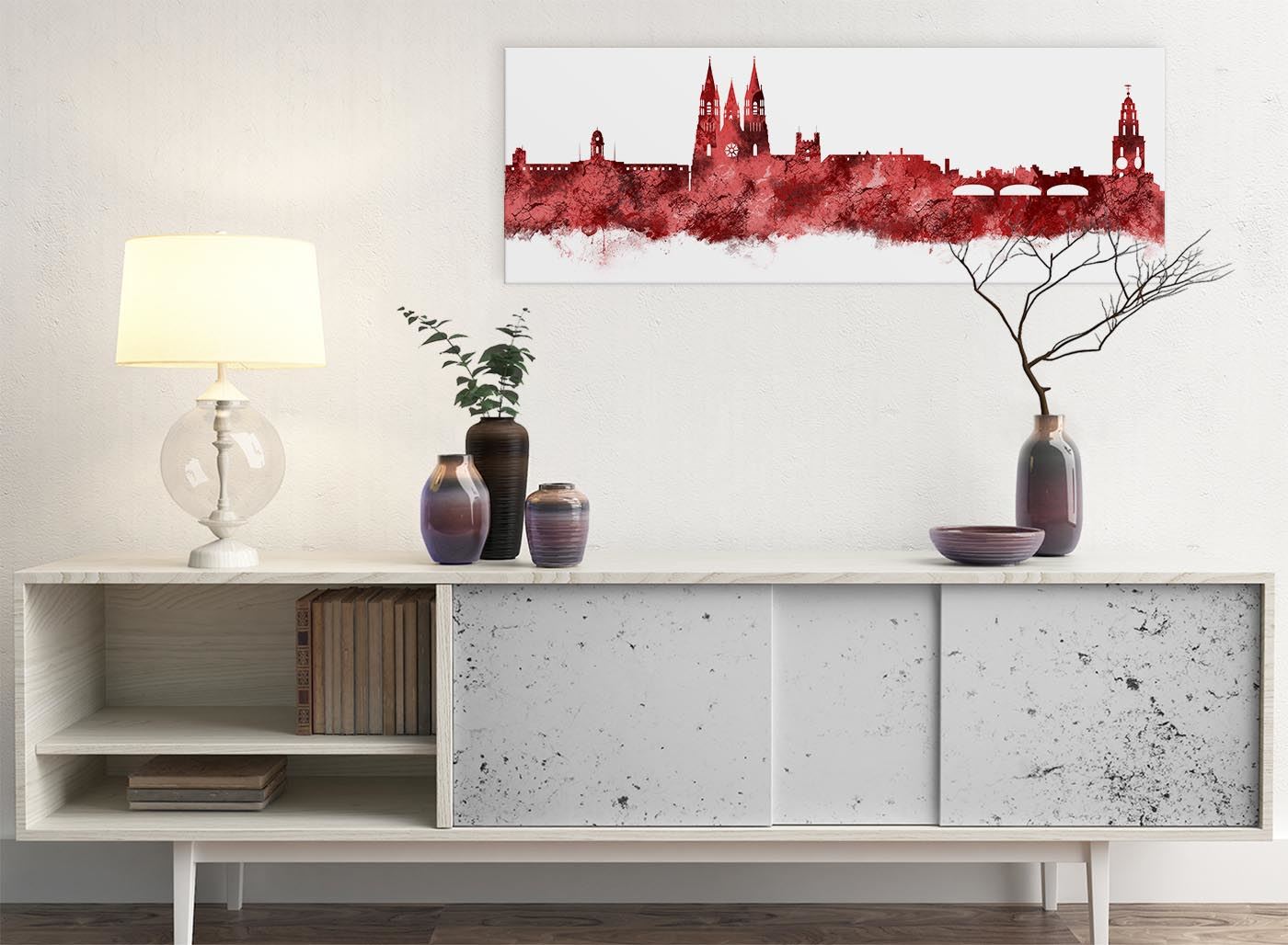 Cork Skyline Canvas Wall Art Print - 17 Colours Available - 94cm wide - Picture 76 of 86