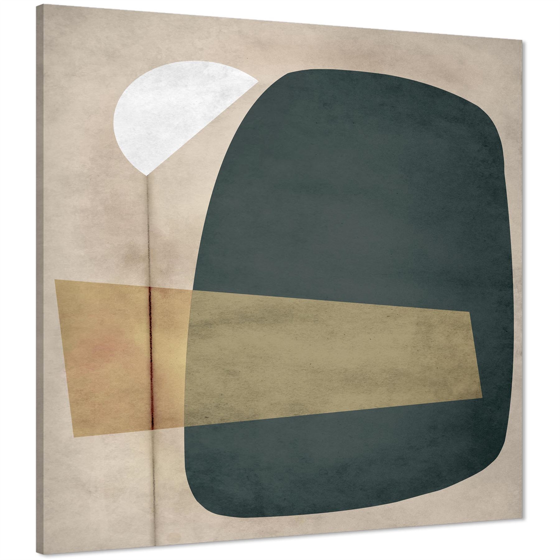 Abstract Beige Green Watercolour Canvas Art Prints - Picture 2 of 55