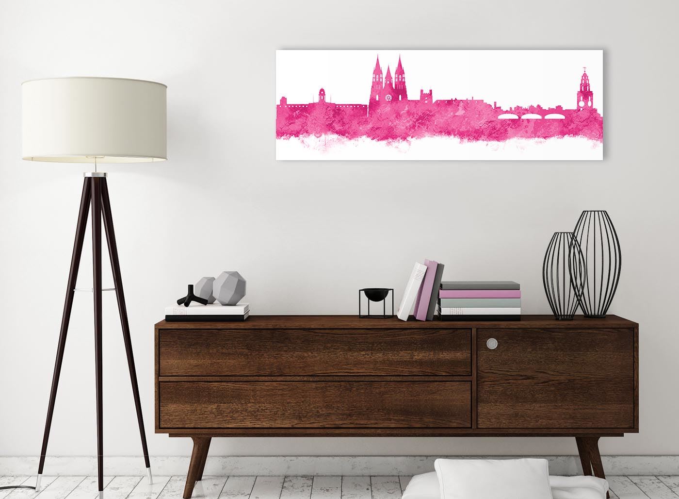 Cork Skyline Canvas Wall Art Print - 17 Colours Available - 94cm wide - Picture 44 of 86