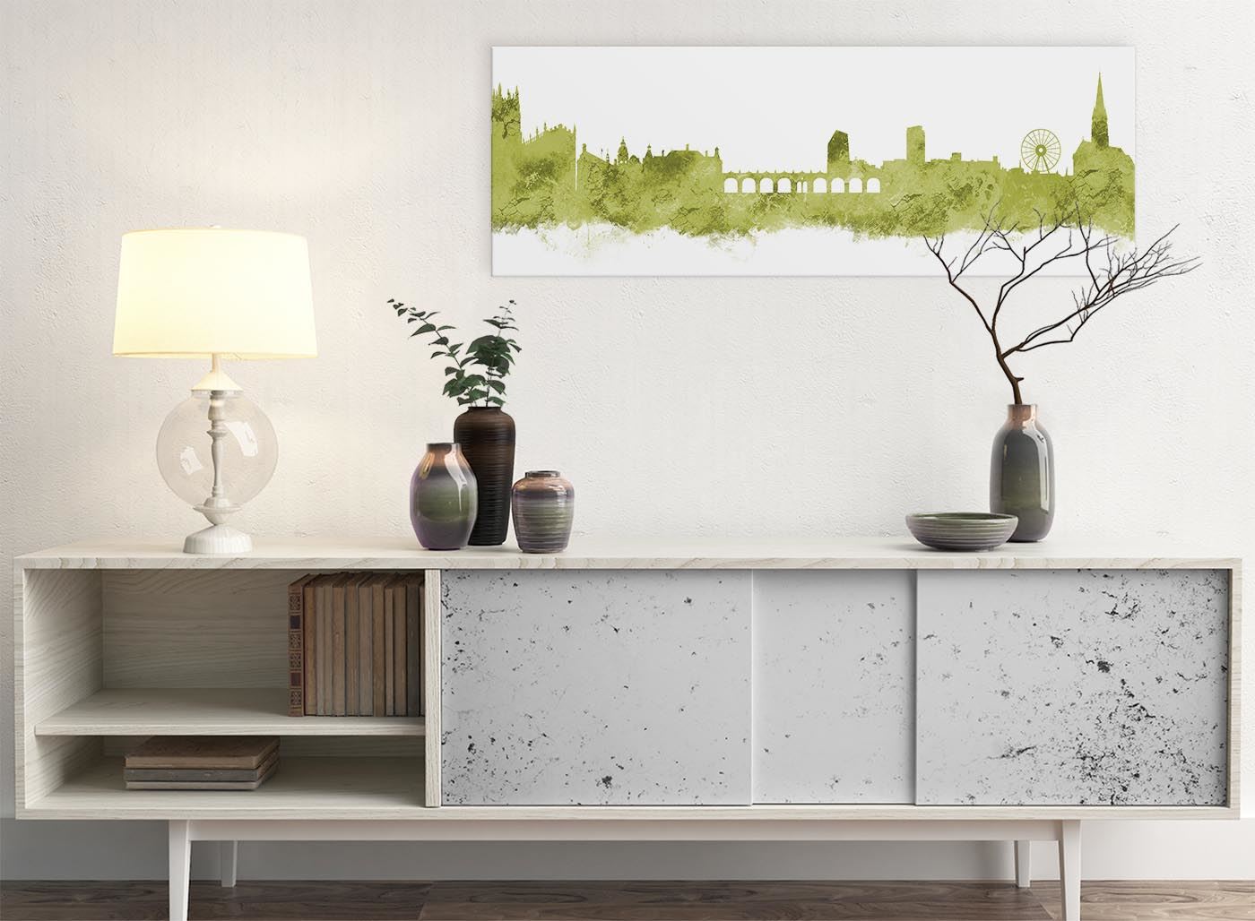 Sheffield Skyline Canvas Wall Art Print - 17 Colours Available - 94cm wide - Picture 50 of 86