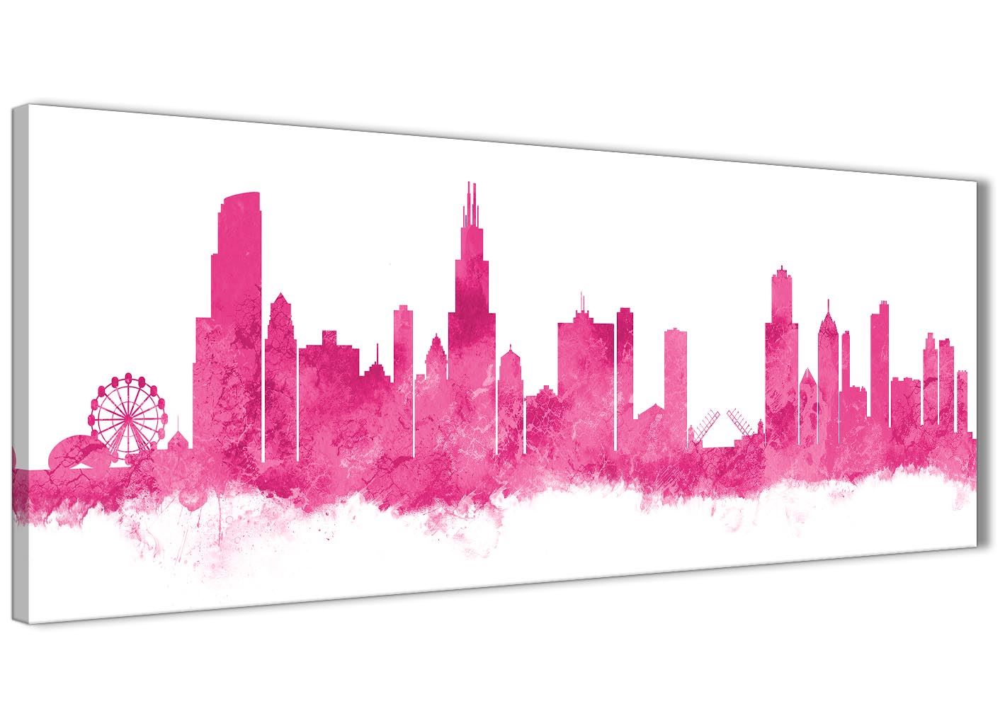 Chicago Skyline Leinwand Wandbild Kunstdruck - 17 Farben verfügbar - 94 cm breit - Bild 48 von 101