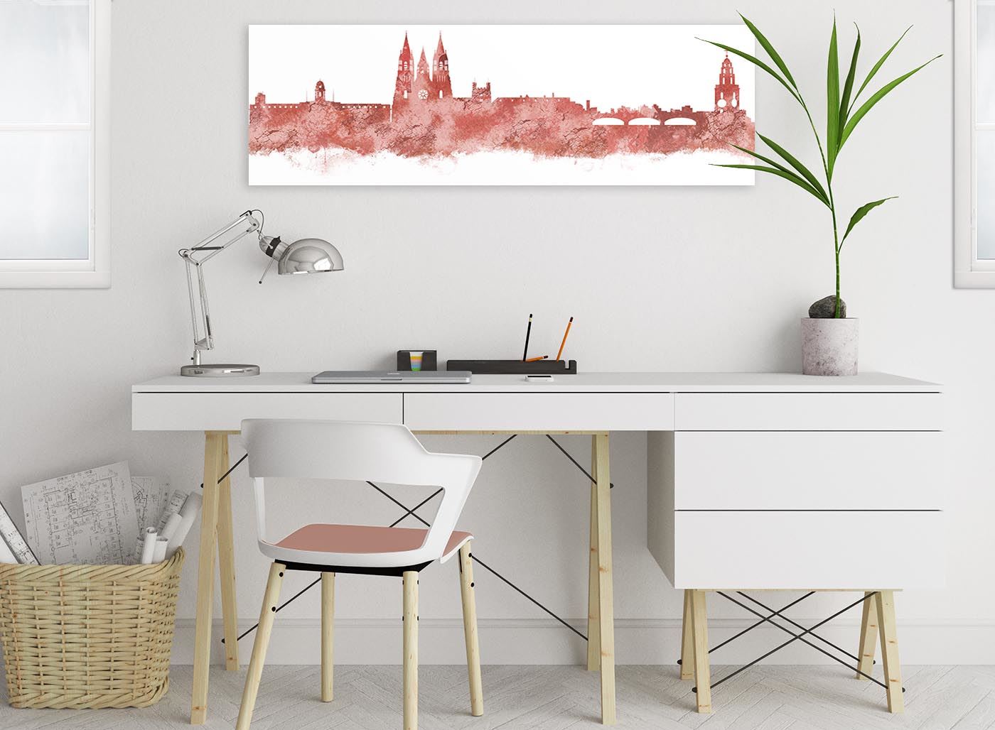 Cork Skyline Canvas Wall Art Print - 17 Colours Available - 94cm wide - Picture 27 of 86